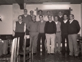 Grupo de concejales entrantes y salientes del Partido Nacionalista Vasco junto con algunos funcionarios del consistorio. Entre los presentes, el alcalde Eli Galdos