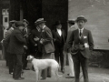 GRUPO DE HOMBRES CONVERSANDO ALEGREMENTE EN UNA CALLE DE SAN SEBASTIAN. (Foto 1/1)