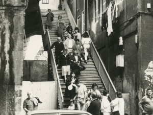 Escaleras de acceso a la estación de tren de Pasaia-Molinao