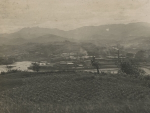 Lezo y Errenteria desde el monte Jaizkibel. Al fondo, Peñas de Aia