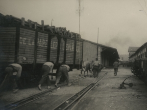 Vías del ferrocarril en Pasai Antxo