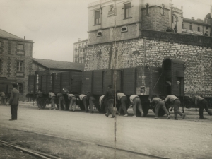 Vías del ferrocarril en Pasai Antxo