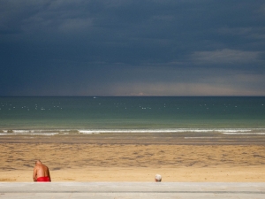 En primera línea de la playa.