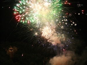 Fuegos artificiales.