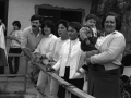 Asistentes a los actos de homenaje a Juan Urrestarazu, en el campo Azkoagain