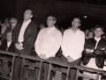 Actos de homenaje a los jubilados. Entre los asistentes de la primera fila, Eli Galdos