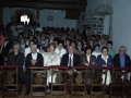 Asistentes a la celebración del homenaje al caminero de Zubillaga. En primera fila se encuentra el señor caminero -segundo por la izquierda- e Imanol Murua