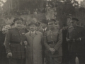 El coronel Ortega y autoridades en la inauguración de la plaza San Juan de Dios