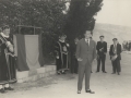 Inauguración del paseo Ramon Iribarren y homenaje a éste mismo : el alcalde José Ramón Fernández de Casadevante en un momento del acto