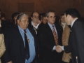 Visita de Juan José Ibarretxe, lehendakari del Gobierno Vasco, con motivo del 800 aniversario de Hondarribia : el lehendakari saluda a los miembros de la corporación