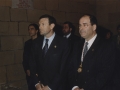 Visita de Juan José Ibarretxe, lehendakari del Gobierno Vasco, con motivo del 800 Aniversario de Hondarribia : el lehendakari junto al alcalde Borja Jauregi