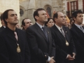 Visita de Juan José Ibarretxe, lehendakari del Gobierno Vasco, con motivo del 800 Aniversario de Hondarribia : el lehendakari junto al alcalde Borja Jauregi