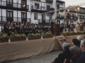 Visita de Juan José Ibarretxe, lehendakari del Gobierno Vasco, con motivo del 800 Aniversario de Hondarribia : el alcalde Jauregi dirigiendo unas palabras
