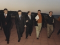 Visita de Juan José Ibarretxe, lehendakari del Gobierno Vasco, con motivo del 800 Aniversario de Hondarribia : el lehendakari y el alcalde Jauregi en la azotea del castillo de Carlos V