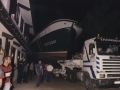 Traslado y colocación de barco pesquero San Francisco Glorioso en el restaurante Bekoerrota