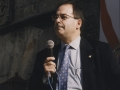 Visita institucional de los representantes del ayuntamiento de Peñíscola a Hondarribia : el alcalde Jauregi en un momento del acto