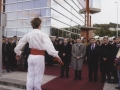 Aurresku de honor en la inauguración del puerto deportivo ante el alcalde Jauregi y el lehendakari Ibarretxe