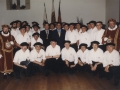 Nombramiento de Hijo Predilecto de Hondarribia al golfista José María Olazabal : los integrantes del la Asociación Gastronómica Goxoki Elkartea junto al alcalde y el homenajeado