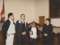 Visita del alcalde de Somoto (Nicaragua) : el alcalde de Hondarribia, Borja Jauregi, junto a la alcaldesa de Lasarte-Oria, Ana Urchueguía, y el alcalde de Somoto