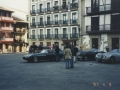 Concentración de coches de época en la plaza de Armas