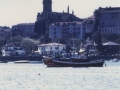 Casco urbano y la iglesia parroquial de Santa María desde la Bahía