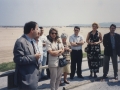 Acto de entega del distintivo de la Bandera Azul a la playa de Hondarribia por parte de la Fundación Europea de Educación Ambiental por cumplir una serie de condiciones ambientales e instalaciones
