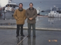 El alcalde Borja Jauregi en el puerto de Hondarribia