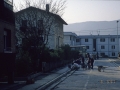 Obras en una calle de Hondarribia