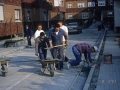 Obras en una calle de Hondarribia