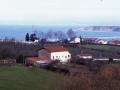 Vista de la playa de Hendaia desde una zona rural