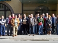 Fotografía de grupo de representantes municipales vascos que asistieron al Congreso del Consejo de Municipios y Regiones de Europa celebrado en Innsbruck