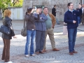 Alcaldes y representantes municipales vascos visitando la basílica Wilten