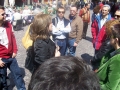 Alcaldes y representantes municipales vascos en una calle de Innsbruck