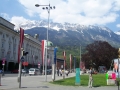 Palacio Imperial de Innsbruck con los Alpes al fondo