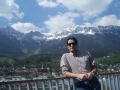 Vistas de Innsbruck con los Alpes al fondo