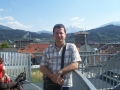 Vistas de Innsbruck con los Alpes al fondo