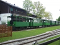 Tranvía de vapor Chiemseebahn en la estación de Prien-Stock en Alta Baviera