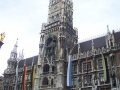 El Nuevo Ayuntamiento, de estilo neogótico, en Marienplatz