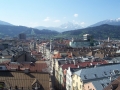 Vista panorámica de Innsbruck con los Alpes al fondo