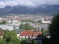 Vista panorámica de Innsbruck con los Alpes al fondo