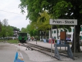 Tranvía de vapor Chiemseebahn en la estación de Prien-Stock en Alta Baviera