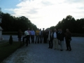 Foto de grupo de los alcaldes y representantes municipales vascos en el palacio de Nymphenburg