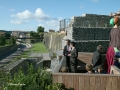 El Diputado General Markel Olano junto al alcalde de Hondarribia en la inauguración del baluarte de la Reina