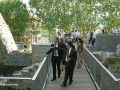 El Diputado General Markel Olano junto al alcalde de Hondarribia en la inauguración del baluarte de la Reina