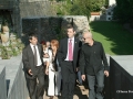El Diputado General de Gipuzkoa Markel Olano junto al alcalde de Hondarribia en la inauguración del baluarte de la Reina
