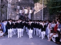 Compañía del Alarde a su salida por la puerta Santa Maria