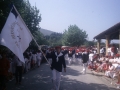 Desfile de la compañía "Gora Arrantzale Gazteak" el día del Alarde