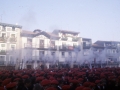 Descarga en la plaza de Armas el día del Alarde