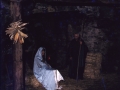 San José y la Virgen María con el Niño Jesús en el portal del Belén viviente