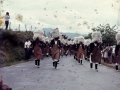 Desfile de hacheros en la subida a la ermita de Guadalupe el día del Alarde